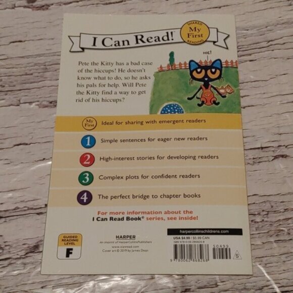3/$15 Easy Reader Pete the Kitty and the case of the hiccups by James De… - Picture 3 of 3